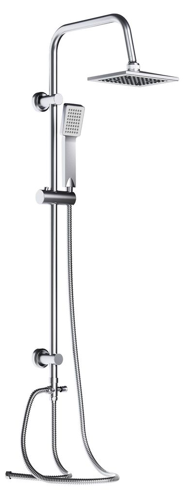 Wiltec Duscharmatur mit quadratischer Regendusche Produktbild 