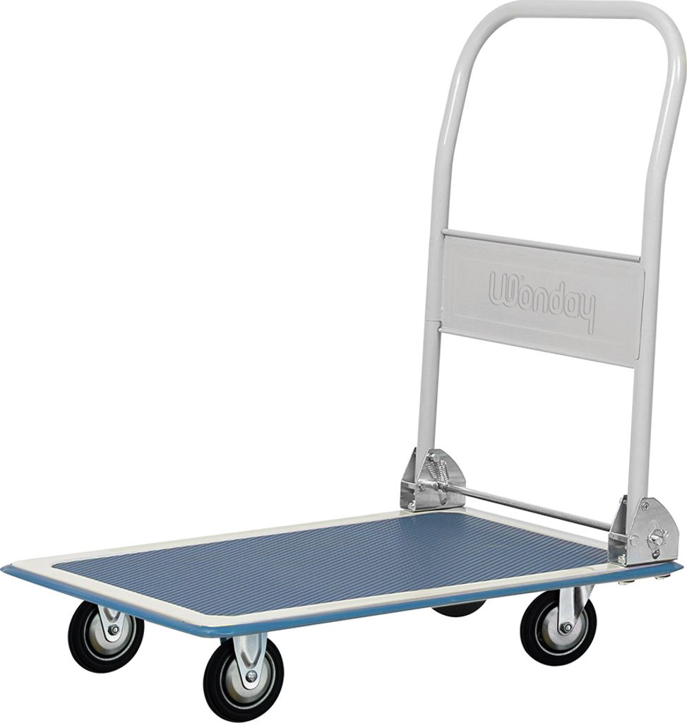 Wonday MCH500071, PVC, Stahl, Pritschenwagen-Trolley, Blau, Grau, 150 kg, 4 Rad/Räder, 10 cm