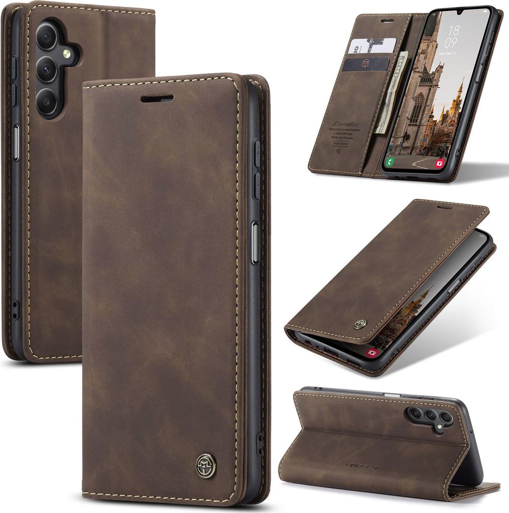 Samsung Galaxy A16 Hülle - CaseMe 013 Klapphülle - Dunkelbraun