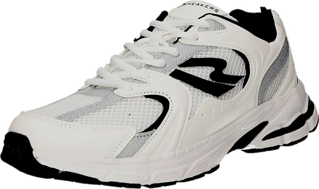 Sneakers Herren-Sneaker Weiß-Schwarz, Farbe:weiß, EU Größe:41