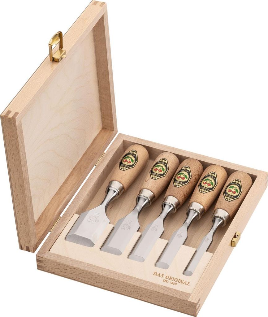 Kirschen Kurzbeitelsatz im Holzkasten, 5-tlg. Produktbild 
