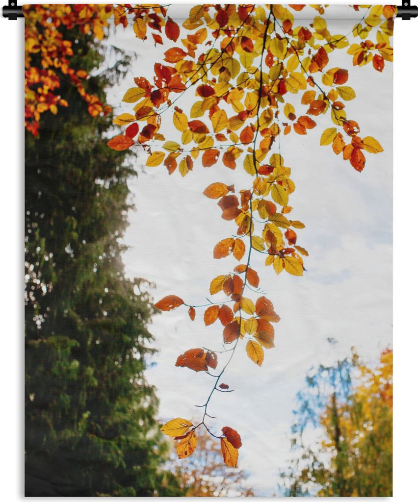 MuchoWow Wandteppich Wandbehang Herbst - Laub - Natur 150x200 cm Tapisserie Dekoration Wandtuch - Wandaufhängung - Moderner