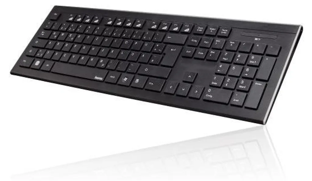 Pack Clavier Souris Bureautique Sans Fil Hama Cortino Noir Portée 8m