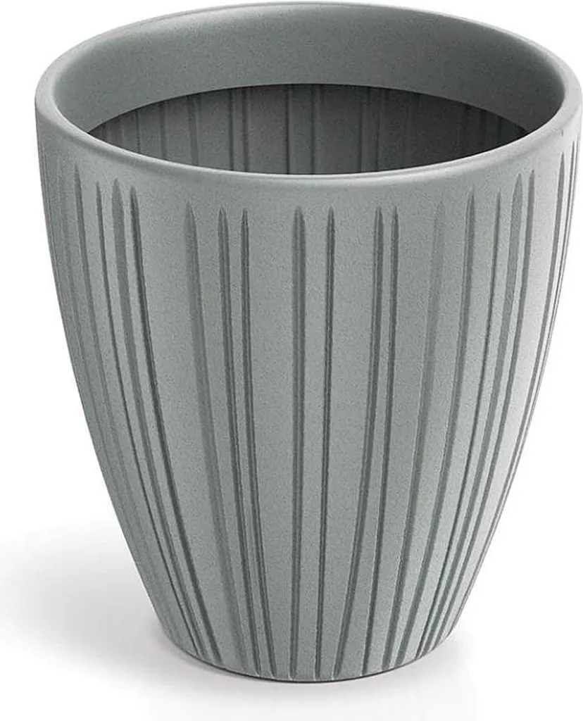 Pot de fleurs FERO ROUND MIDL 48 cm gris béton pour extérieur