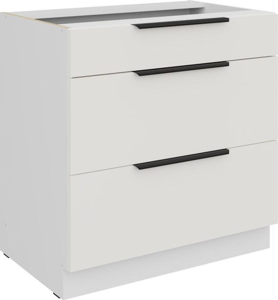 Unterschrank LUNARA – Breite 80 cm, weiß Produktbild 