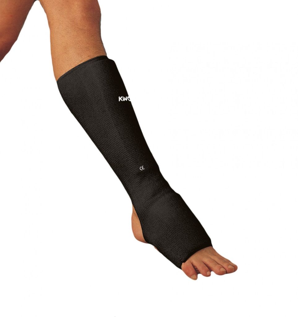 Kwon Schienbein- Spannschutz , Farbe:schwarz, Größe:Junior