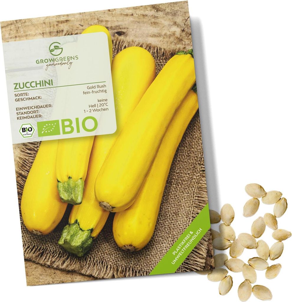 Zucchini Samen Gelb (Gold Rush, 5 Korn) - Zucchini Saatgut Produktbild 
