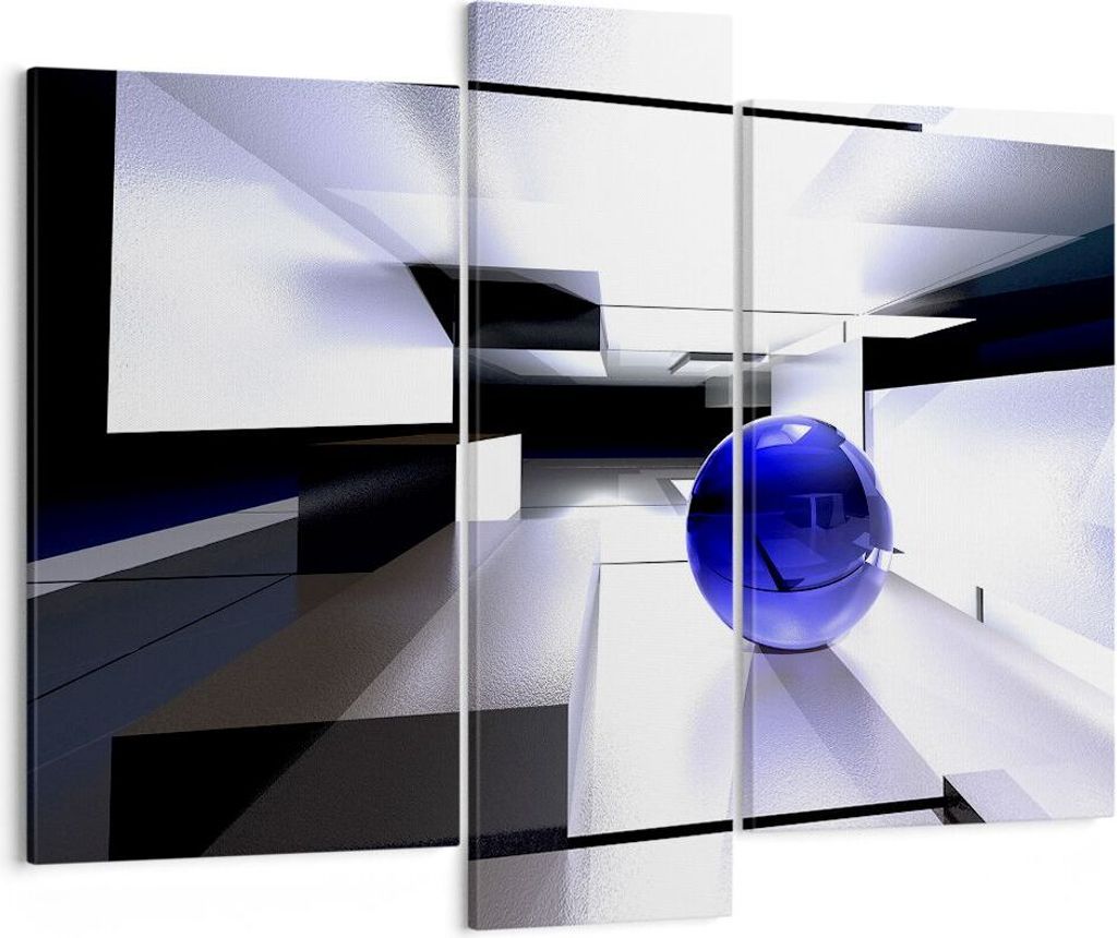 Bild auf Leinwand - Leinwandbild - Grafik kugel geometrie - 95x80cm - Wand Bild - Wanddeko - Leinwanddruck - Bilder - Kunstdruck - Wanddekoration -...