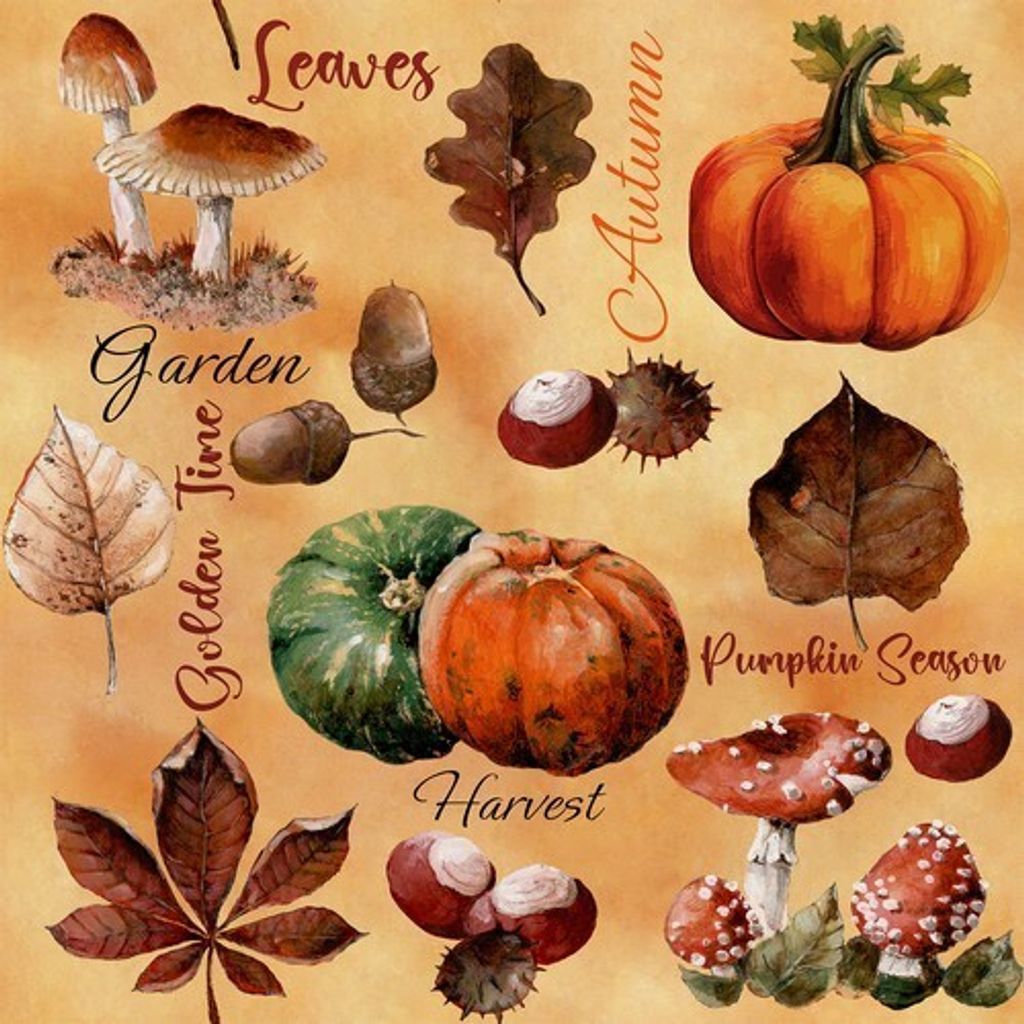 20 Servietten Vintage Autumn - Herbstelemente Vintage Produktbild 