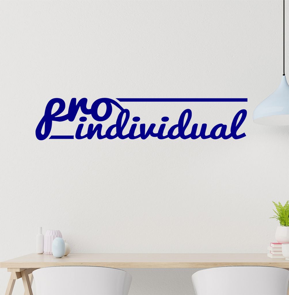 pro individual Wandtattoo in 6 Größen - Wandaufkleber Wall Sticker - Dekoration, Küche, Wohnzimmer, Schlafzimmer, Badezimmer