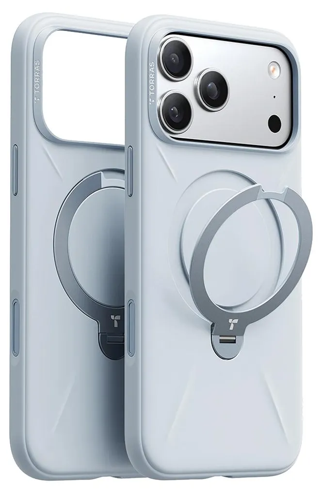 Housse en silicone bleu clair pour iPhone 17 Pro Max Torras Série QPRO