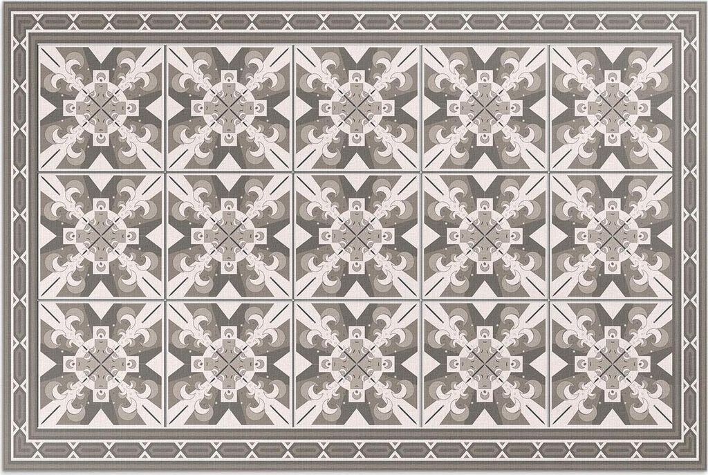 Geometrische rhomben dekorierte fliesen – Vinylteppich – 100x150 cm – Outdoor Teppich – Terrasse – Wetterfest – Modern