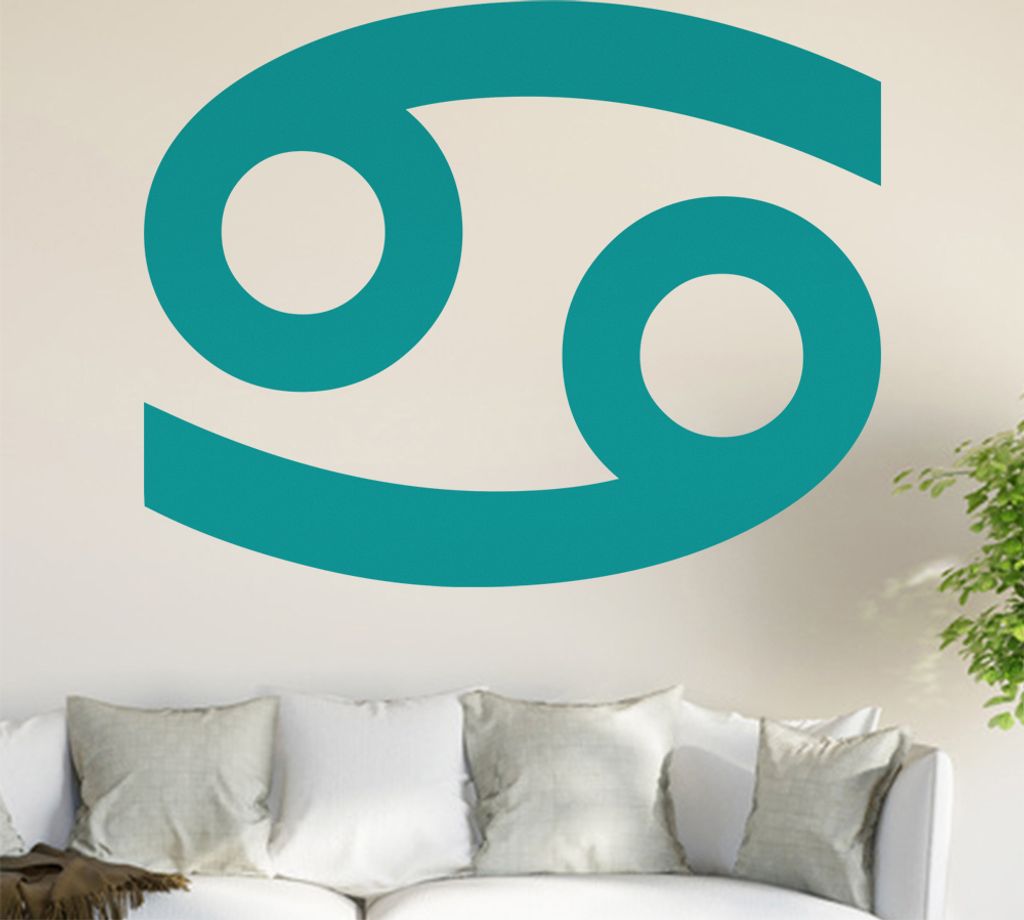 Sternzeichen: Krebs Wandtattoo in 6 Größen - Wandaufkleber Wall Sticker - Dekoration, Küche, Wohnzimmer, Schlafzimmer, Badezimmer