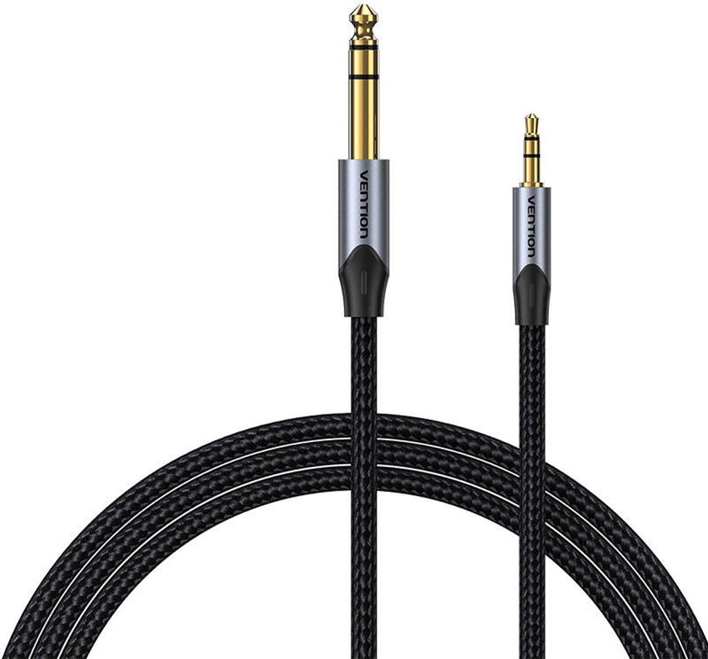 Vention BAUHJ Audiokabel, 3,5-mm-TRS-Stecker auf 6,35-mm-Stecker, 5 m, Grau