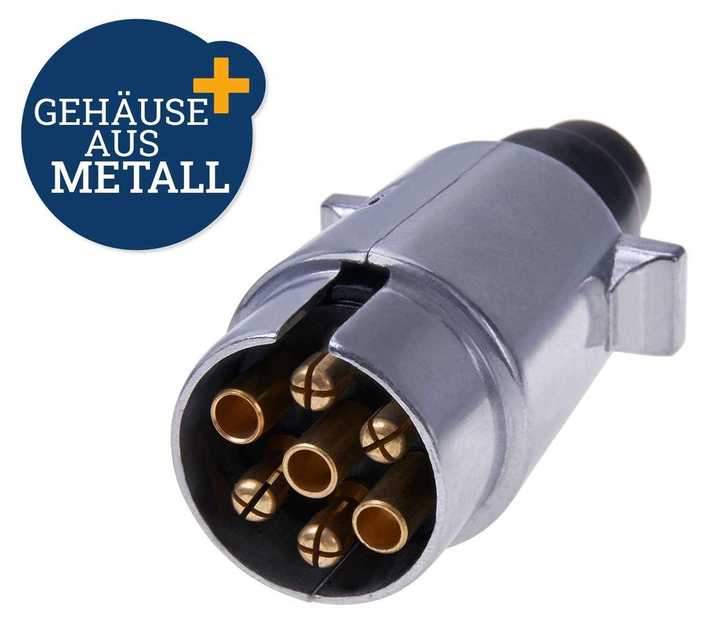 Stecker 7 polig Metall silber 98 x 35 x 50 mm Produktbild 