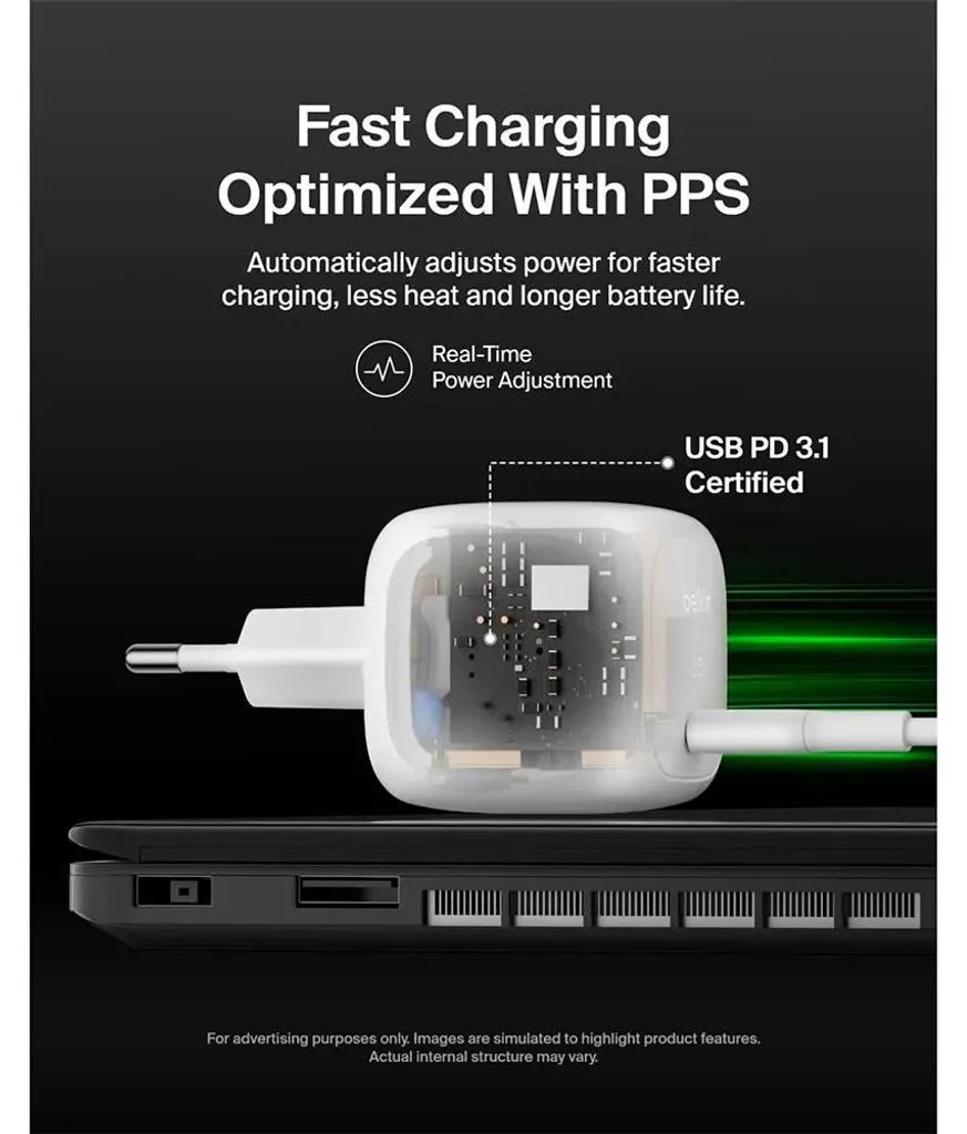 Belkin BoostCharge Bloc de Charge Mural Compact Blanc Haute Sécurité - 8