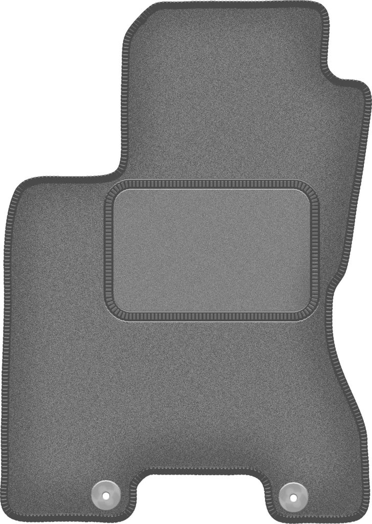 Fahrerfußmatte Velours graphit passend für Nissan X-Trail II T31 (2007-2014, SUV) – mit Befestigungen – passgenau