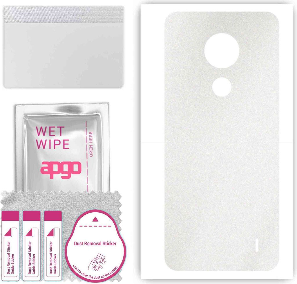 apgo Rückseite Schutzfolie, Skin, kompatibel mit Nokia C21, Hinten Displayschutzfolie aus Vinylfolie, kratzfest, einfache Montage - Matt Transparent