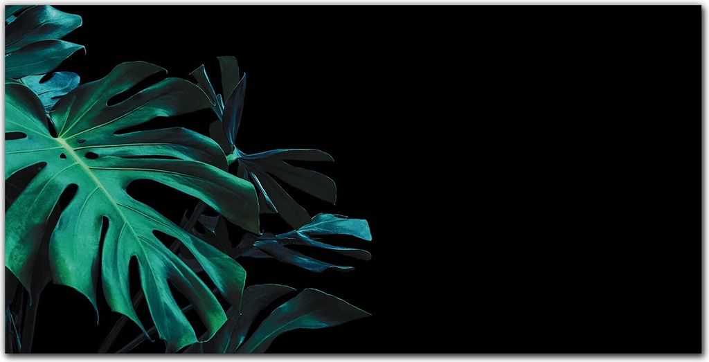Coloray Bild aus Glas 140x70 glasblock mit bild gehärtetes Glas wohnzimmer Küche Dekoration wanddekoration - Jungle Botanik Blatt