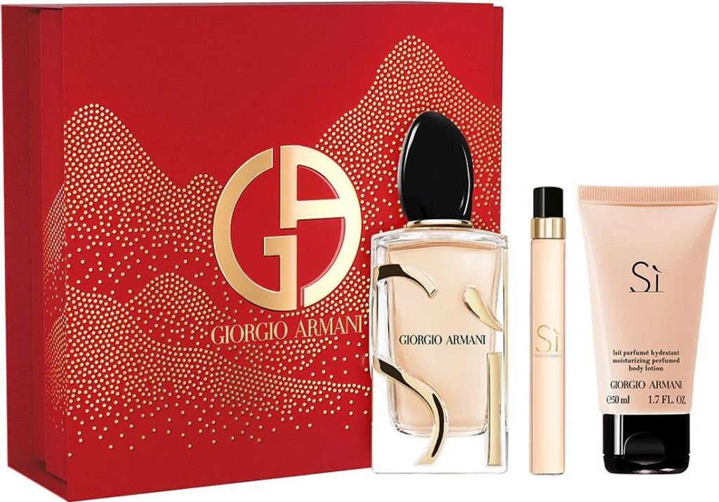 Giorgio Armani Si Set Eau de Parfum, 100 ml + Eau de Parfum, 10 ml + Körperlotion, 50 ml