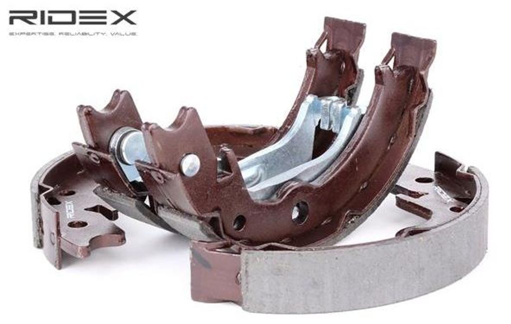 4x RIDEX 1419B0010 Handbremsbeläge für CHEVROLET NUBIRA Produktbild 