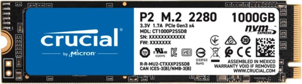 Disque dur Crucial P2 M.2 SSD Image du produit 