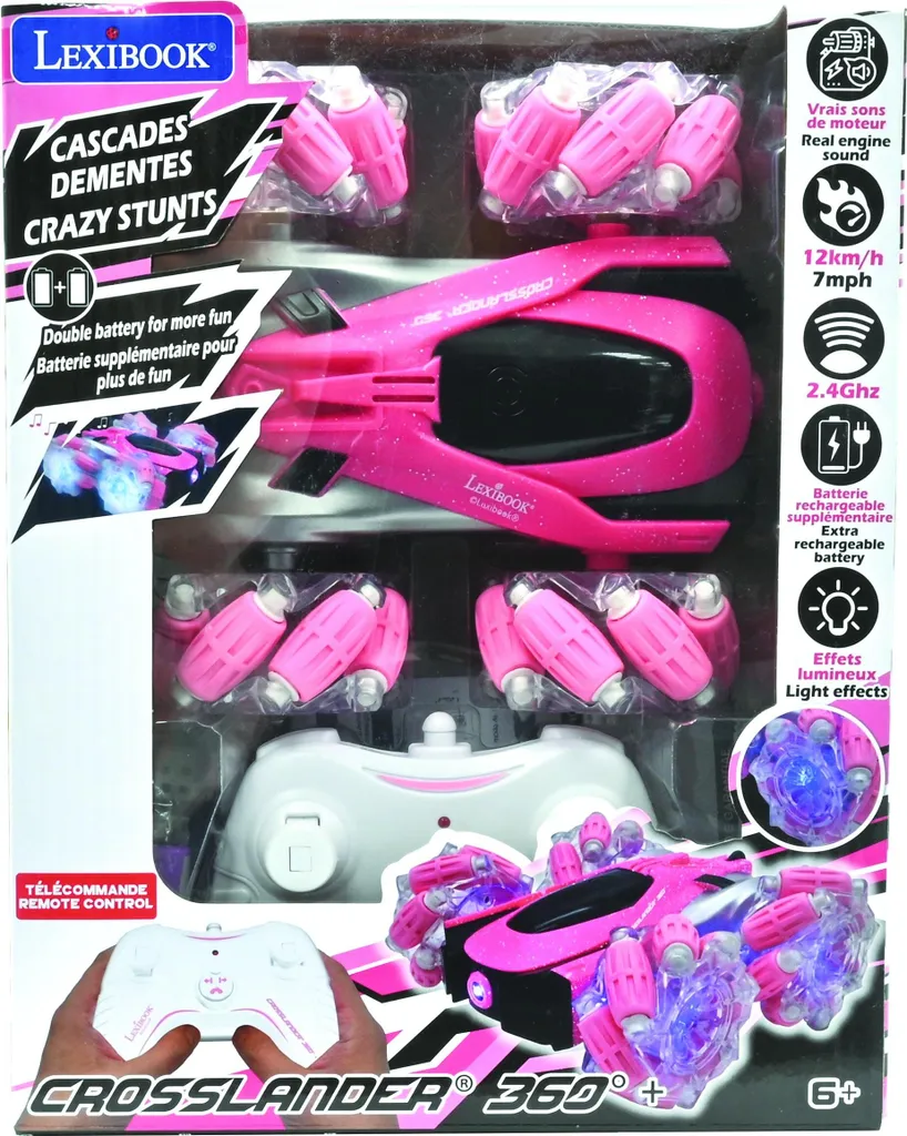 Crosslander 360+ Rose : Voiture Télécommandée Robuste Anti-Chocs