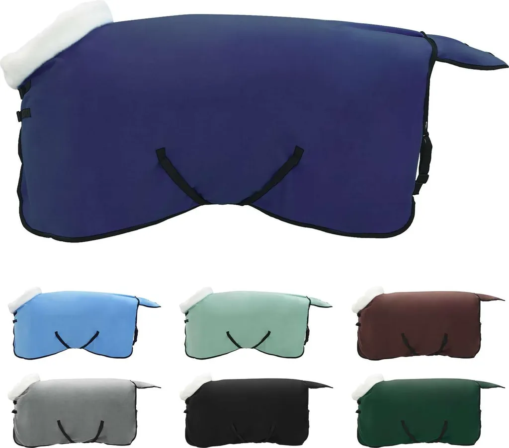 vidaXL Coperta per cavalli blu navy 75 cm in pile polare