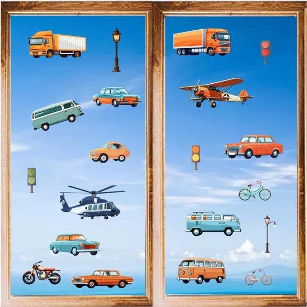 Stickers muraux étanches en PVC lot de 8 adhésifs pour vitre et voiture