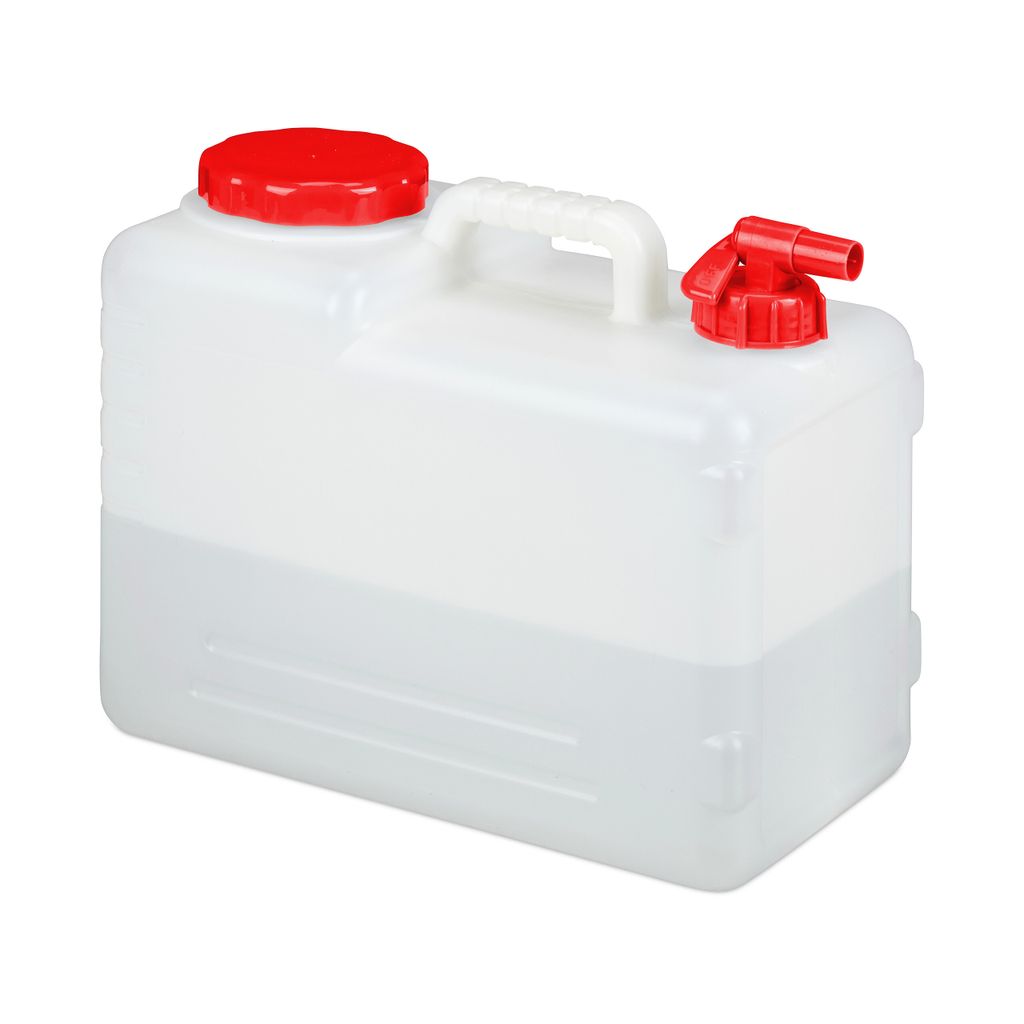 Relaxdays Wasserkanister mit Hahn, Schraubdeckel, Produktbild 