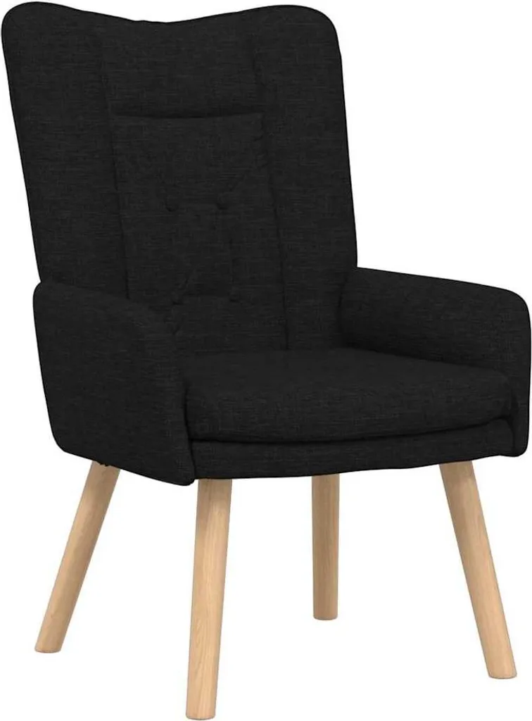 vidaXL Poltrona Nera Moderna 94cm - Arredo Soggiorno in Tessuto