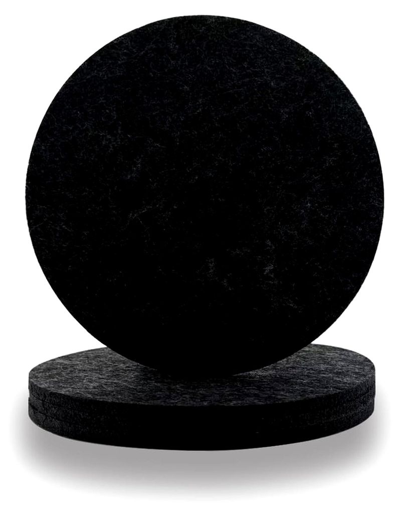 4 Stück große Filzuntersetzer für Töpfe, Gläser, Vasen und Schüsseln, Tischuntersetzer aus robustem Filz (15 cm)