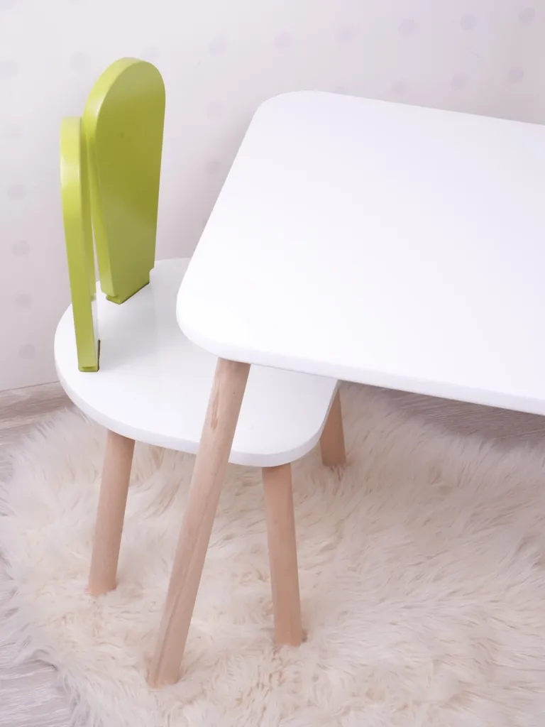 Duo de chaises Bunny Vert Pistache 100% MDF Skye Decor 50x45x60 cm