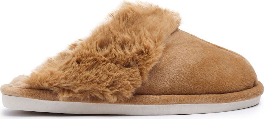 Damen Weich Hausschuhe Winter Warm Pantoffeln Stoff Slipper Lamino Braun Gr.36/37