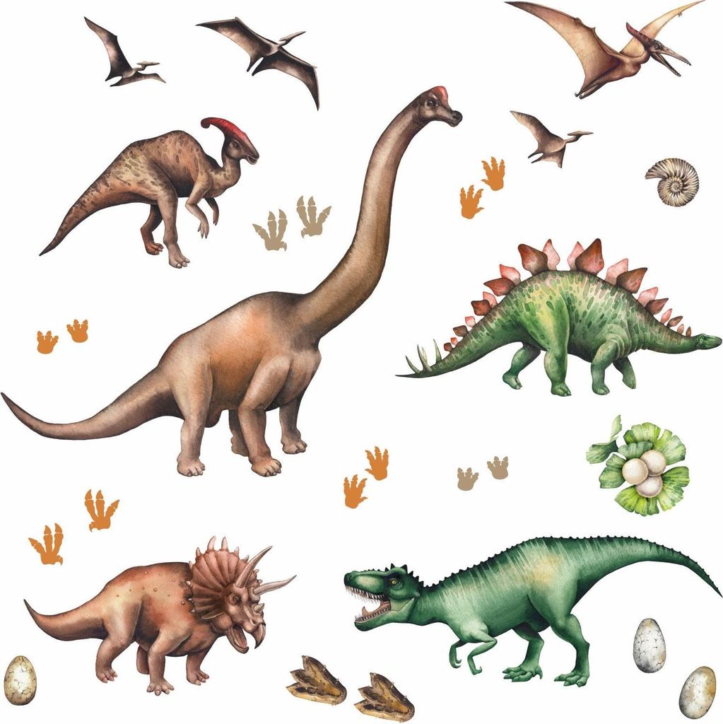 167 Wandtattoo Dinosaurier - 1750 x 980 mm