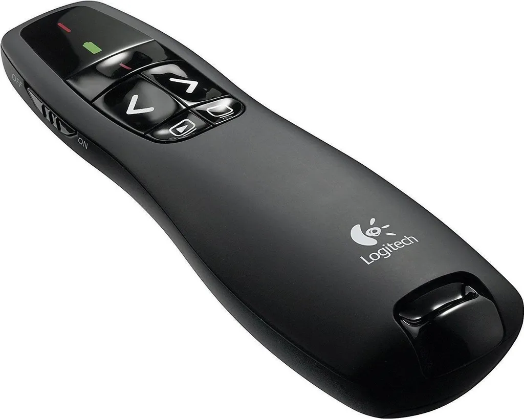 Présentateur Logitech R400 Sans Fil avec Laser Rouge et Portée 15m RF
