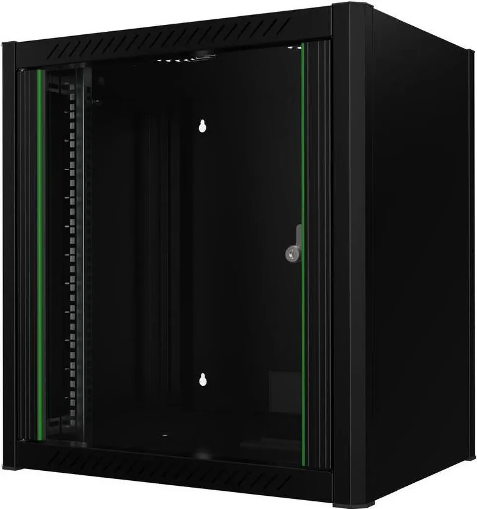 Lanview RWM12U45BL Coffret Mural 19 pouces 12U Profondeur 450mm Noir