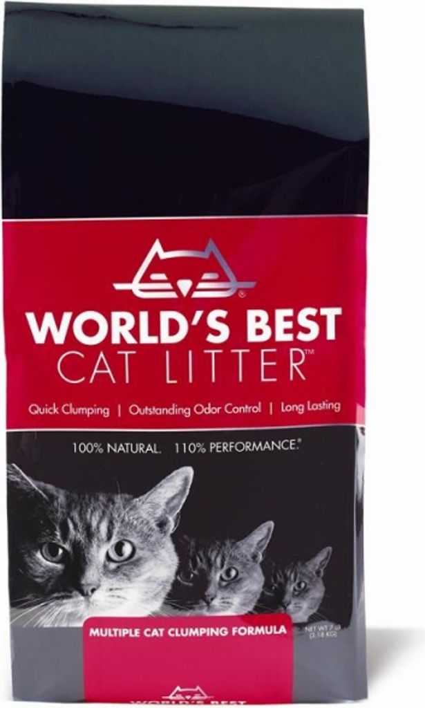 Worlds Best Cat litter ROT 3,18 kg Katzenstreu Klumpstreu für Mehrkatzenhaushalte