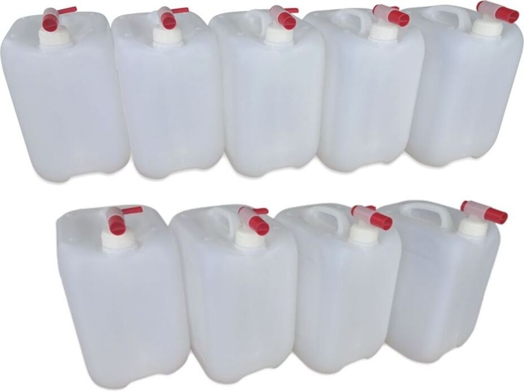9 x 10 L 10 Liter Wasserkanister Kanister lebensmittelecht Produktbild 
