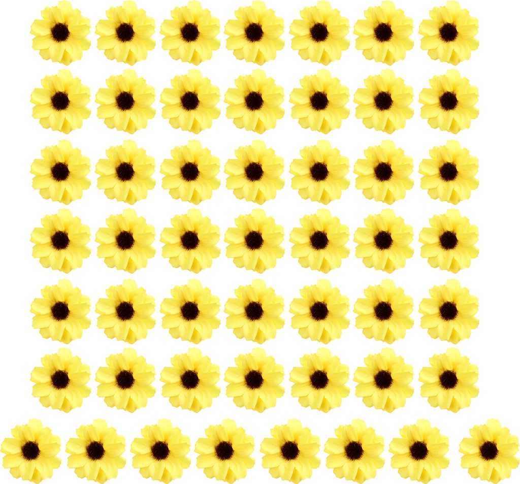 50 Stück 3,5 cm Künstlicher Blütenkopf Doppelschichten Gefälschte Blume Mehrfarbig Kleine Kunstseide Blume Bulk DIY Handwerk Blumenstrauß Home...