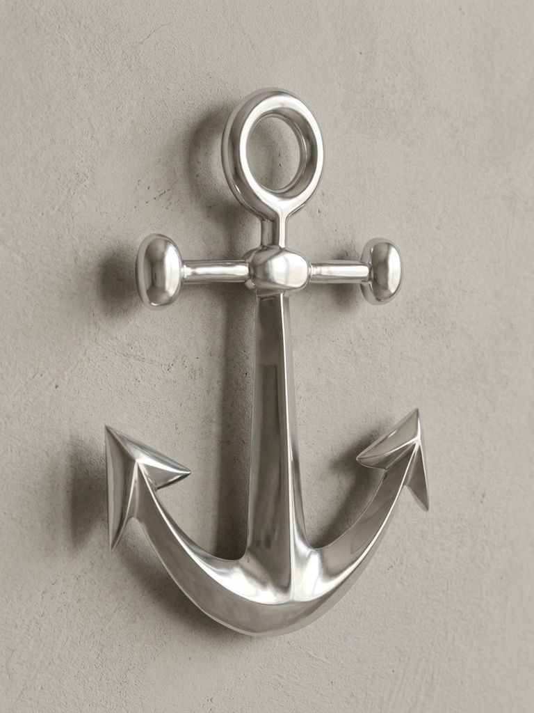Maritime Dekofigur aus Aluminium, Polierte Skulptur, Handgefertigt. 40x4x63 cm | Kadima Design