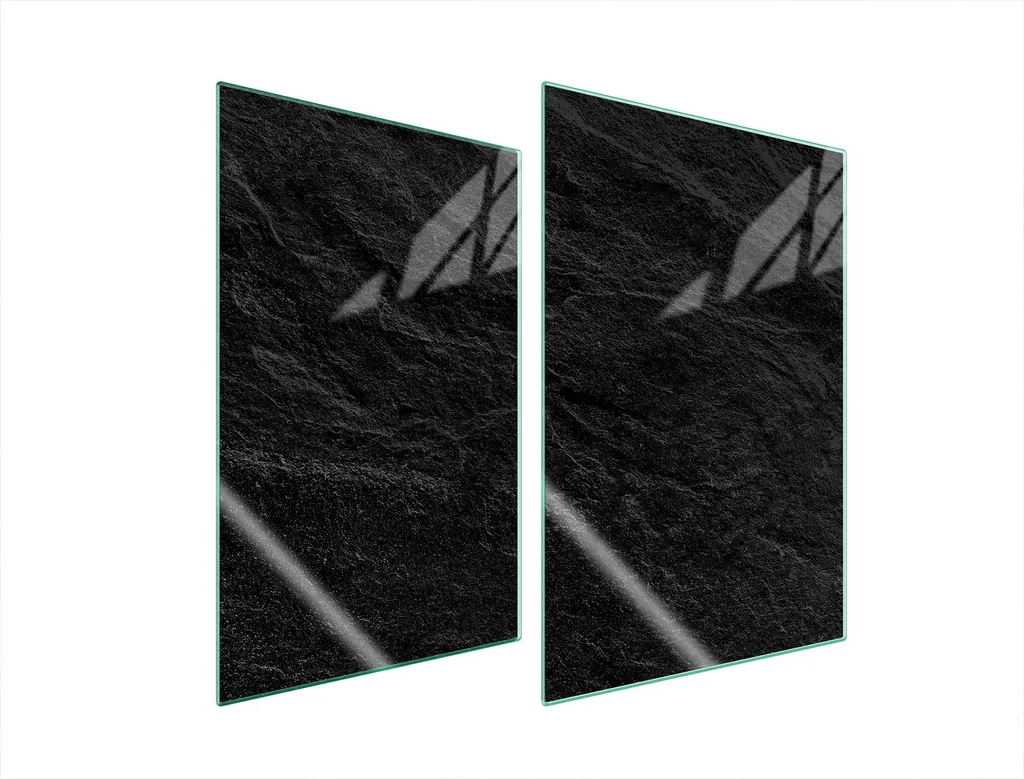 Copri Piano Cottura Induzione 35x52 Vetro Temperato Ardesia 2pz