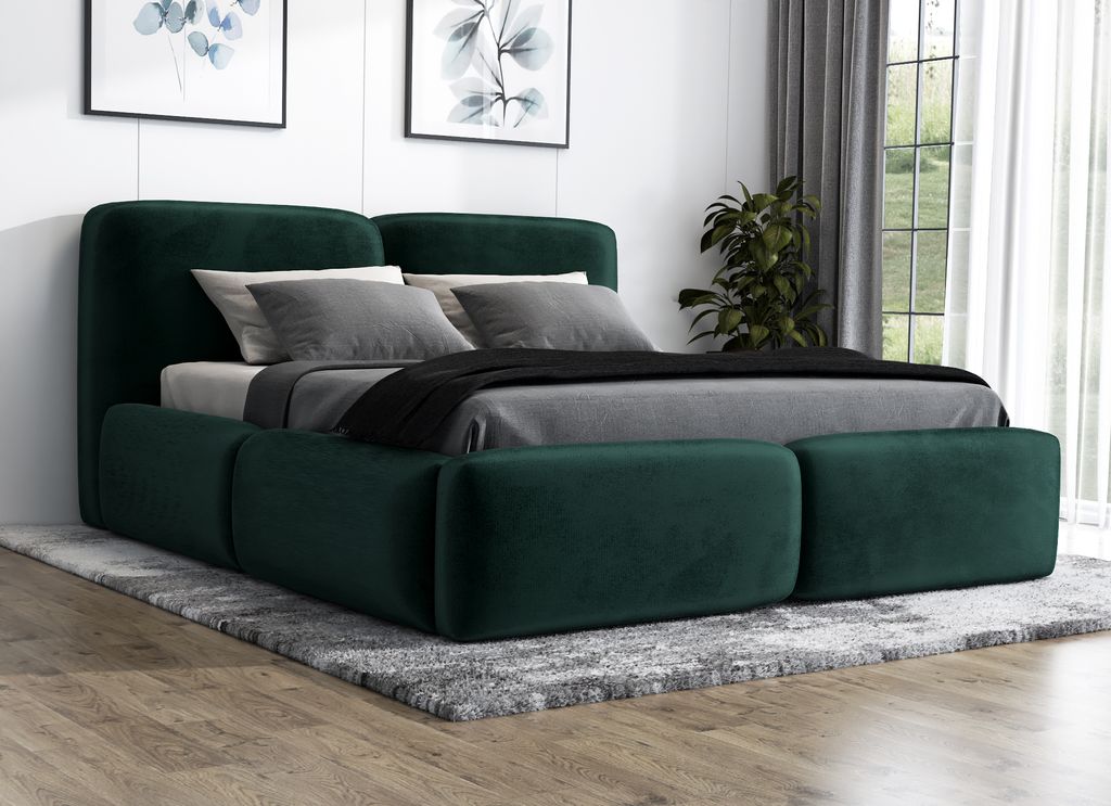 Polsterbett OLKE 180 x 200 plus Matratze und Bettkasten. Möbel vom Hersteller- Handarbeit! Bett Komplett-Set mit Matratze,Bettkasten, Lattenrost &...