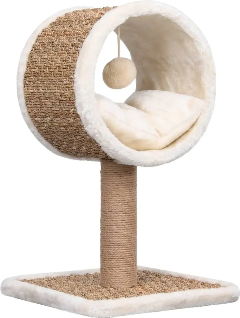 Albero Tiragraffi vidaXL 56 cm - Design in Erba di Mare con Tunnel Gioco