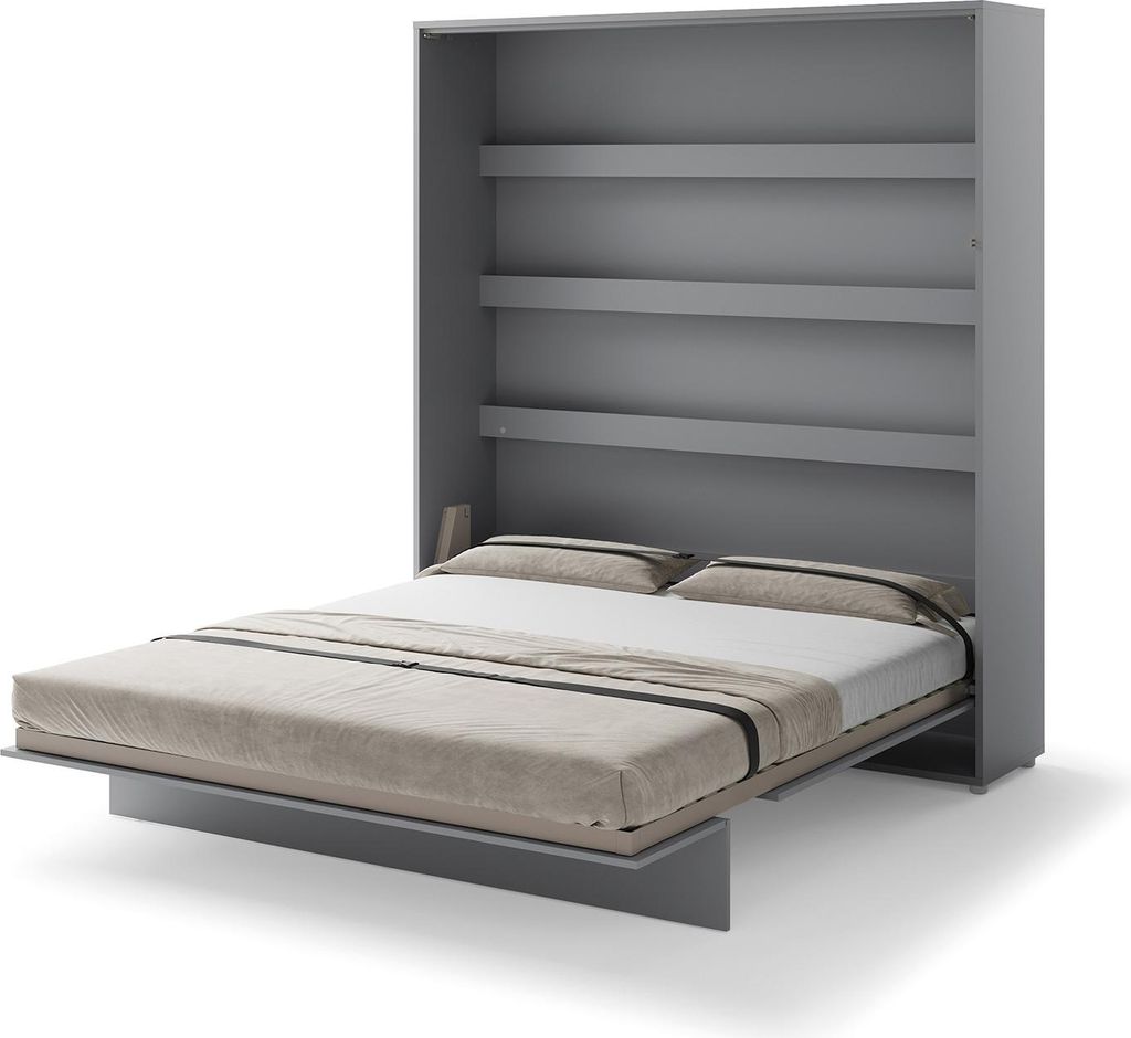 Schrankbett 180 x 200 Vertikal BC-13 Grau LENART BED Produktbild 