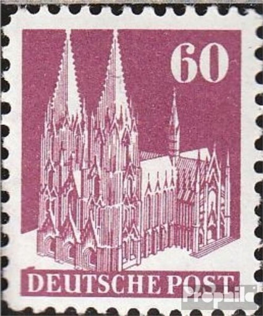 Briefmarken Bizone (Alliierte Besetzung) 1948 Mi 93W IIIa E, gezähnt 11,5:11 postfrisch Bauten