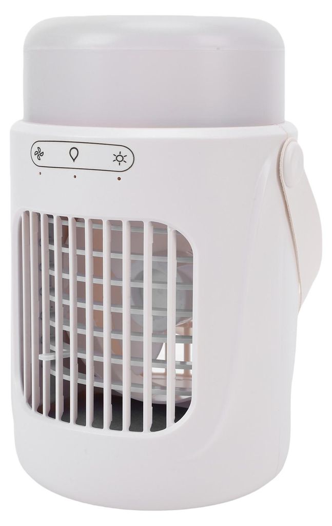 Tragbarer Luftkühler mit Luftbefeuchter, 2 Beleuchtungsmodi, Kühlfunktion und Sprühnebel, 10.000-mAh-Akku und 600-ml-Wassertank