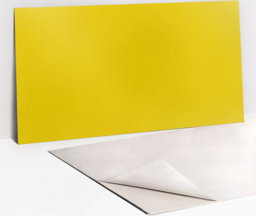 Dekorative PVC Wandpaneele - Küchenpaneele Rückwand hart Innenwand - 100 x 50 - Gelb