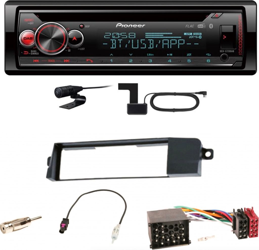 Pioneer DEH-S720DAB Bluetooth Digitalradio WAV FLAC CD Einbauset für BMW 3er E46