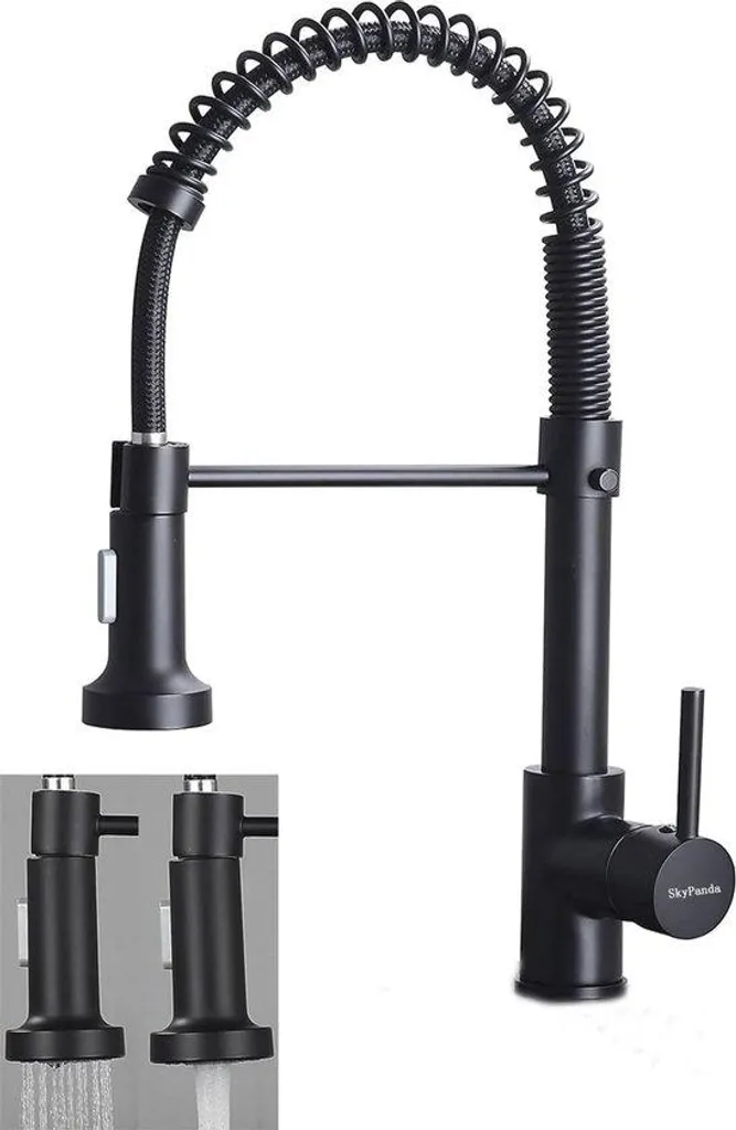 Robinet cuisine anti-fuite cuivre douchette extractible haute pression